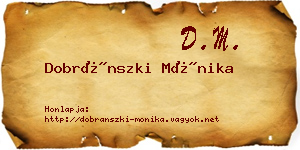 Dobránszki Mónika névjegykártya