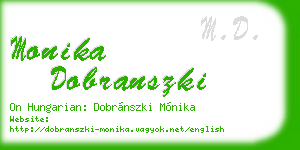 monika dobranszki business card