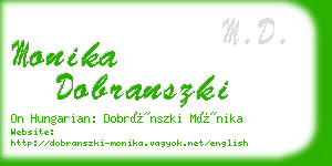 monika dobranszki business card